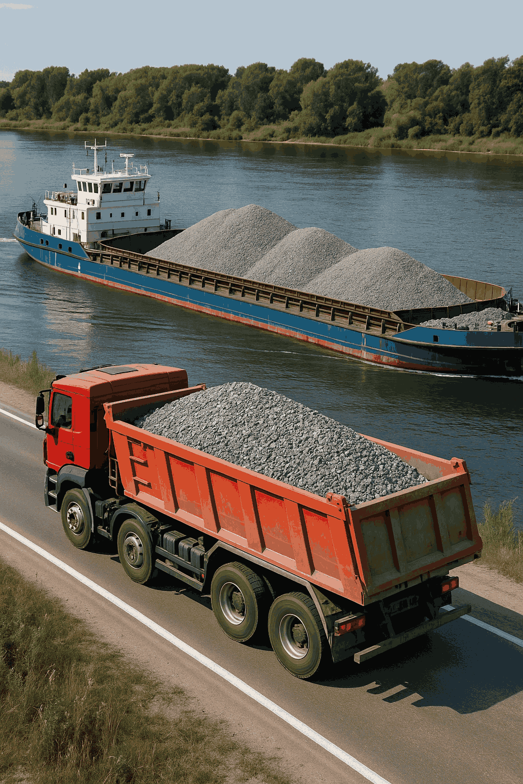 Автомобильно-водная доставка