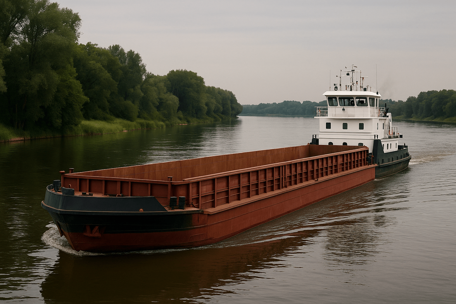 Баржа с песком