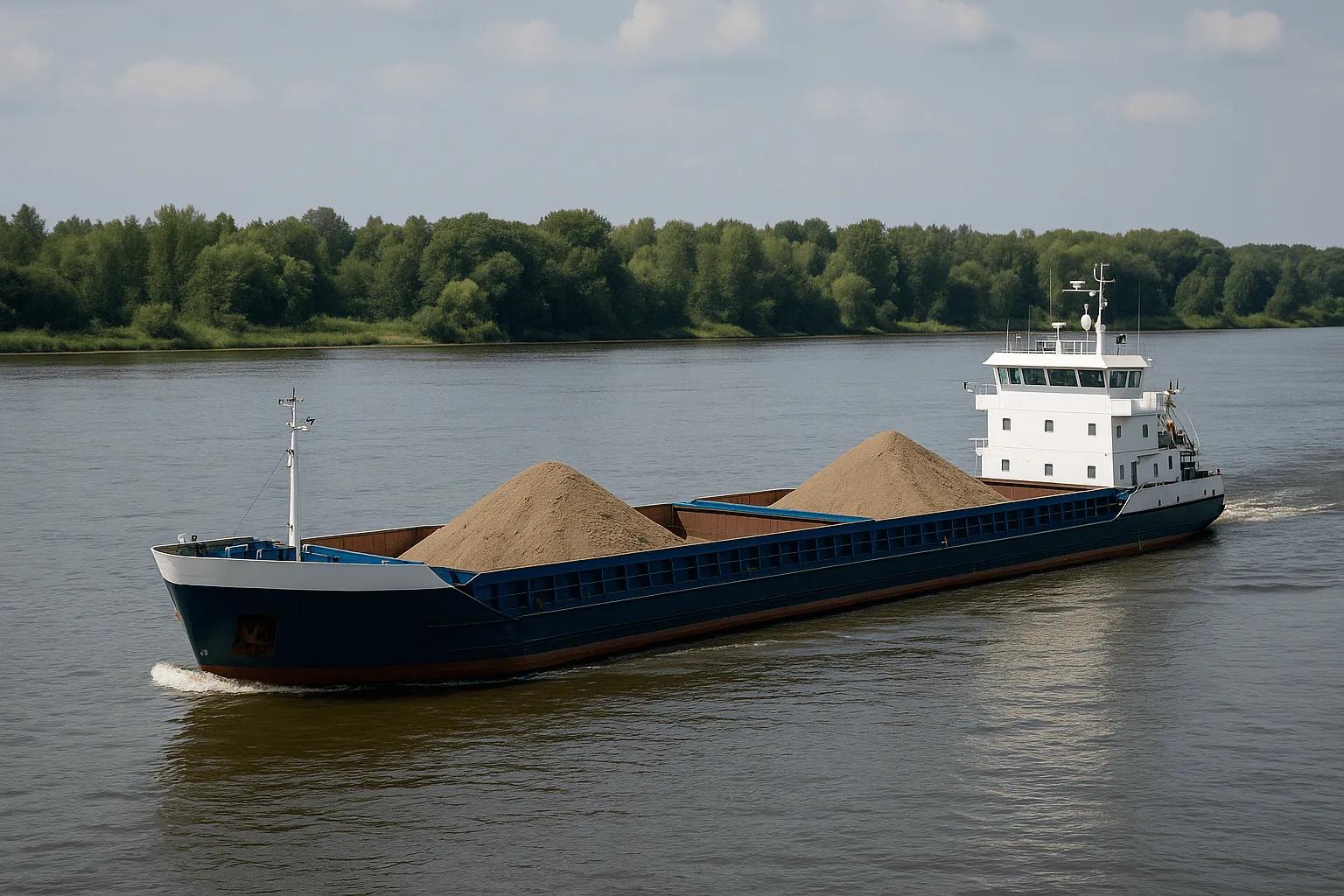 Доставка строительных материалов по реке