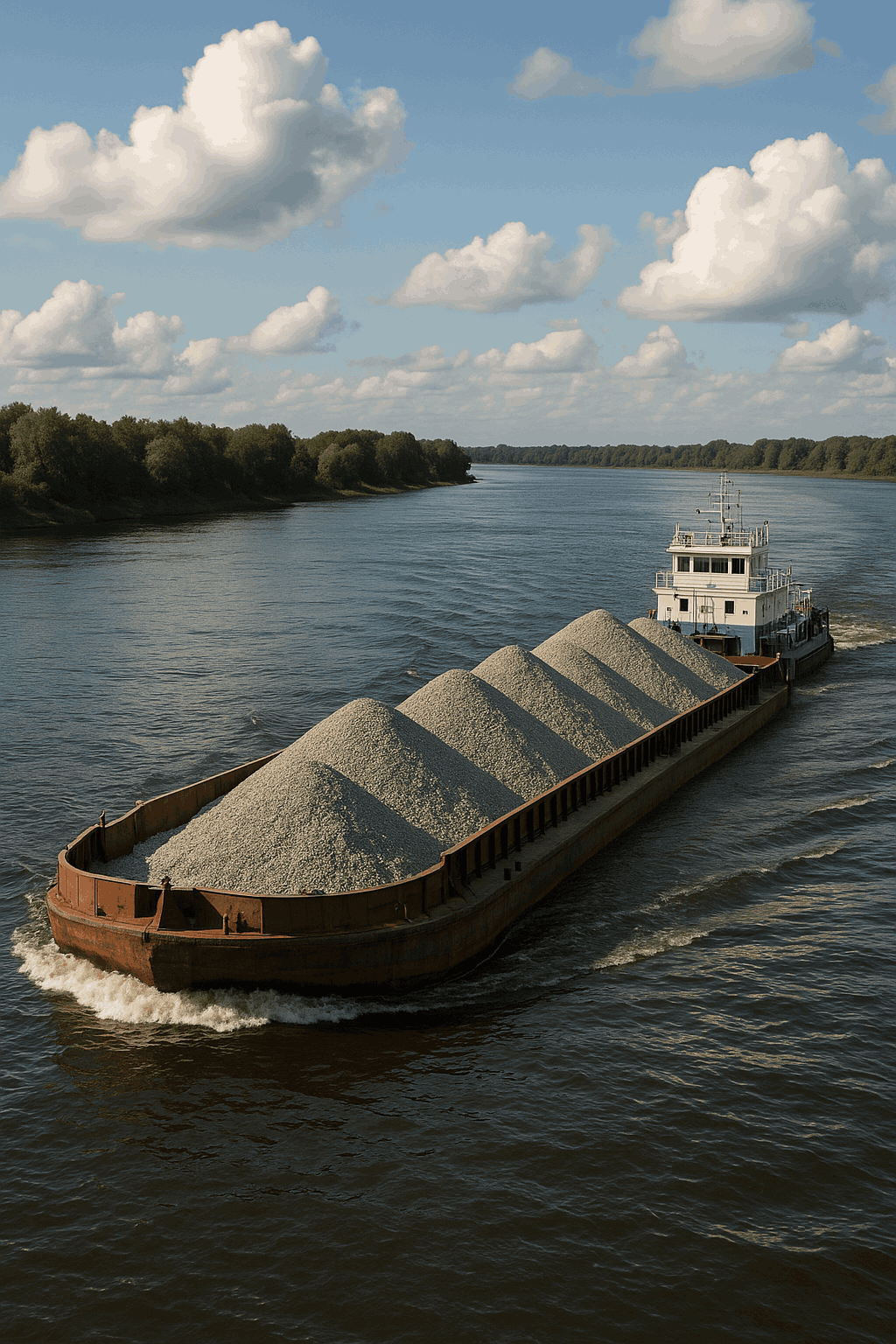 Доставка строительных материалов водным транспортом